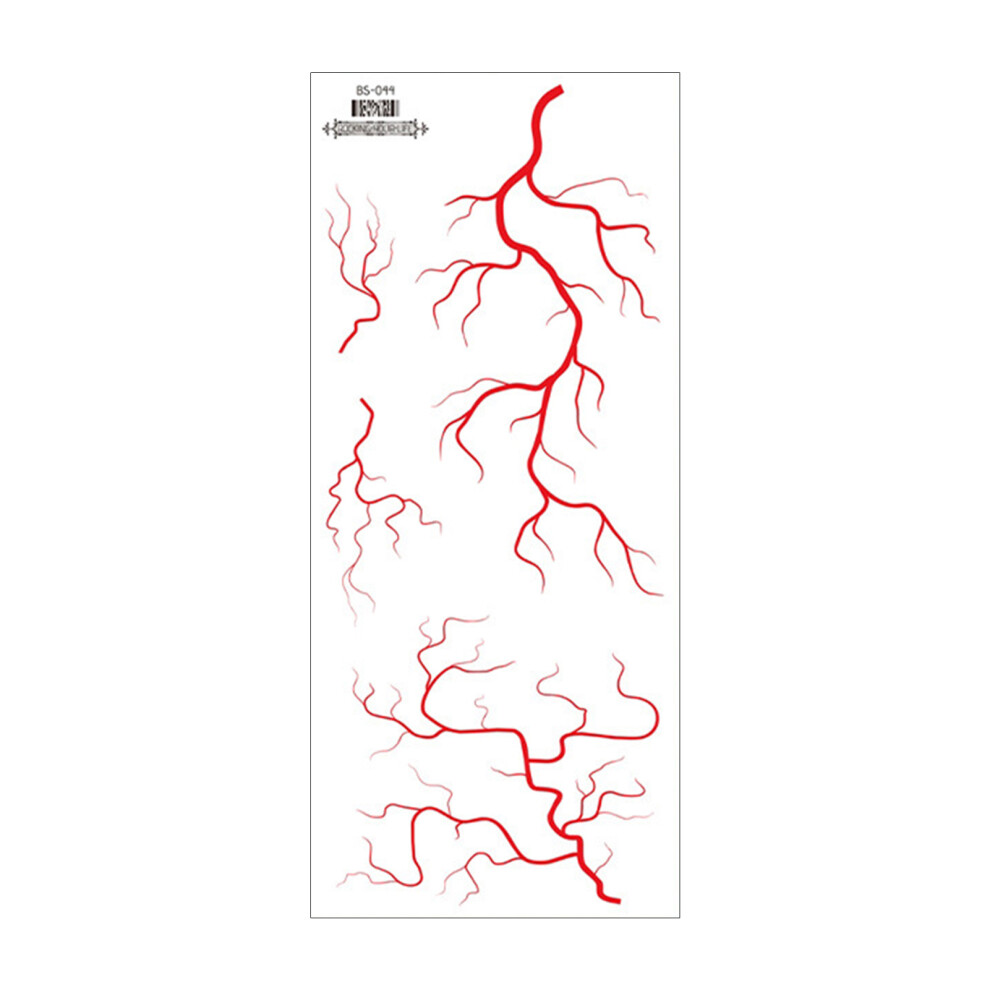 Roc-Electron (Bs) 3D Blood Vessel Tattoo Stickers For Scary Party