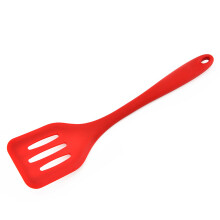 (Red) Heat-Resistant Silicone Slotted Spatula