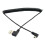Mini USB Coiled Cable, Left Angle USB A Male 1