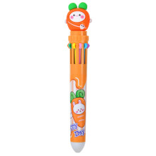(Carrot Rabbit) Cute Animal Ballpoint Pens, 10 Colors, Comfort Grip