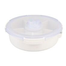 11.2 Inch Vacuum Divided Snack Tray 2L Portable Storage with Removable Dishes