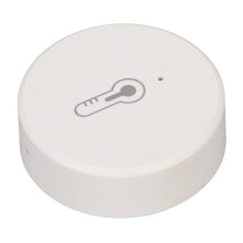 Capteur sans fil de température et d'humidité, thermomètre hygromètre avec alarme automatique, blanc