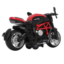 Modèle de moto en alliage avec lumières et sons, rouge, 14,5x9 cm