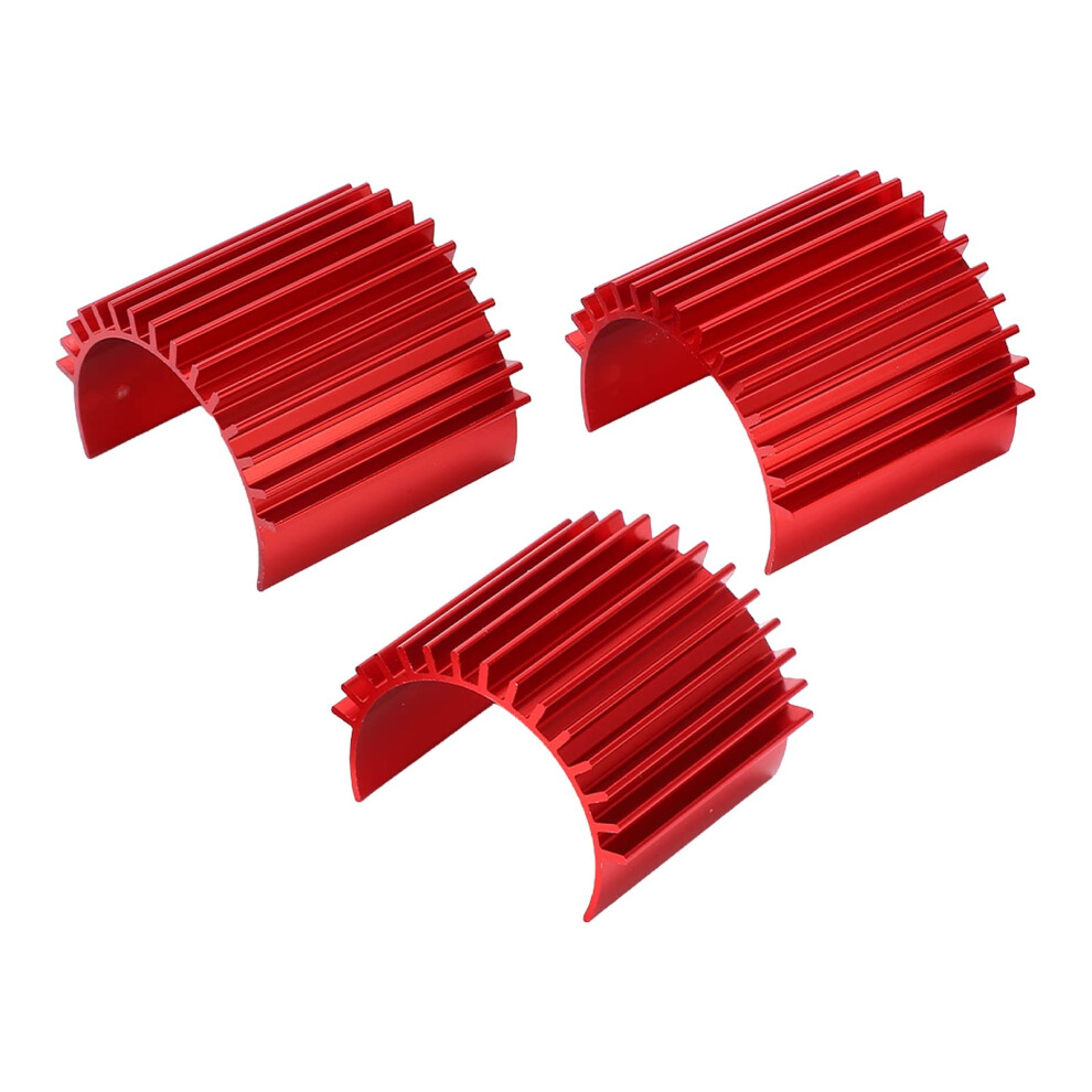 3Pcs Aluminum Rc Motor Heat Sink With Cooling Fins For Wpl C14 370 Brushed Brushless Motor Red 9092120053418