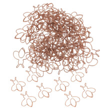 80Pcs Cartoon Bee Paper Clips, Rose Gold, Fun Bookmarks & Crafts