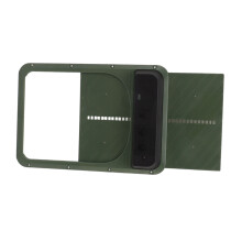 Automatische Hühnerstalltür mit Lichtsensor, Olivgrün, 35x24cm
