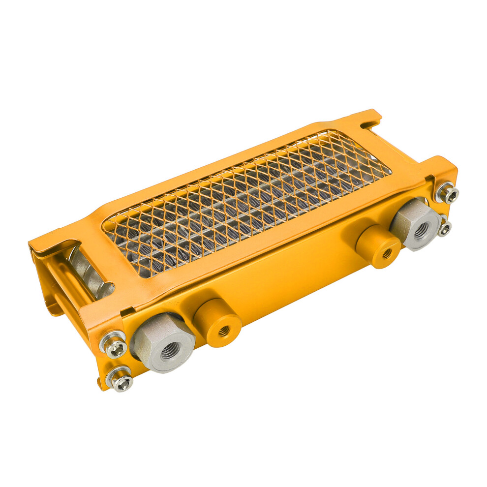 Aluminum Motorcycle Oil Cooler Kit 4 Rows For 50Cc-110Cc Bikes Gold 4941389489054