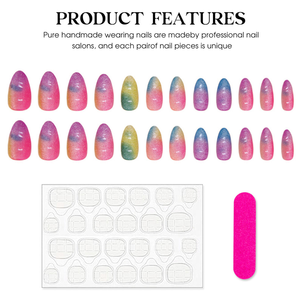 Roc-Electron Colorful Fake Nails - Smudge & Chip Resistant