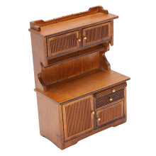 Miniature Birch Wood Dollhouse Sideboard 10x5x13.7cm