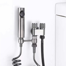 Edelstahl Bidet-WC-Spülerset – Grau, Handheld & Schlauch