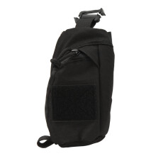 Large Capacity Canvas Backpack Strap Pouch for Hikers and Travelers Black