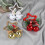 Kerstbelletjesset – Rood/Goud/Wit, 10x14cm, 8
