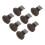 7Pcs Puffy Head Cushion OneSize Brown Nylon/Sponge 12