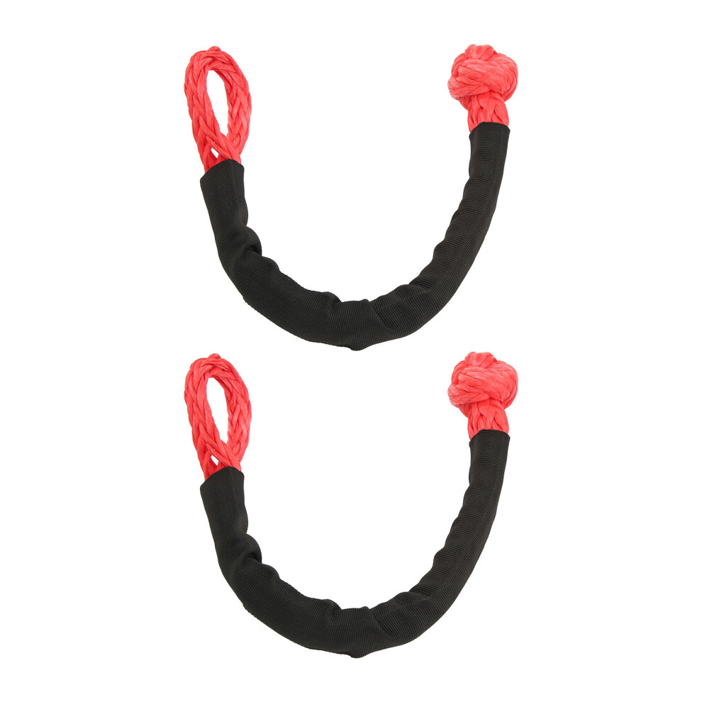 Winch Rope Soft Shackle 2 Pcs 10Mm 39683 Lbs Breaking Strength For Car Atv Boat 8481389494314
