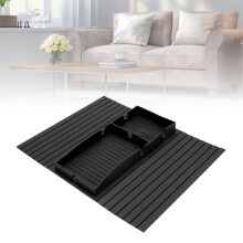 Sofa Armrest Tray Silicone Couch Cup Holder Black 34x43cm