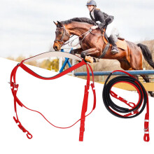 Horse Halter PVC PU Leather Nylon Bridle with Reins, Lightweight 540g