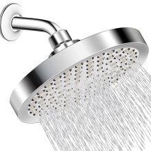 Pomme de douche haute pression en argent de 15 cm, économique en eau, en ABS et acier inoxydable