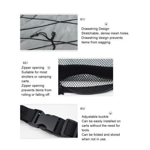Stretchable Stroller Wagon Cargo Net 27.6x13.8in Large Storage Solution 2
