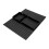 Sofa Armrest Tray Silicone Couch Cup Holder Black 34x43cm 15