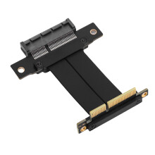 PCIe 4.0 X4 Extension Cable Male 90 to Female 180 5cm Black