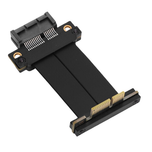 PCIE 4.0 Riser Cable 180 Full Speed, 5cm, Black, for GPU & More 1
