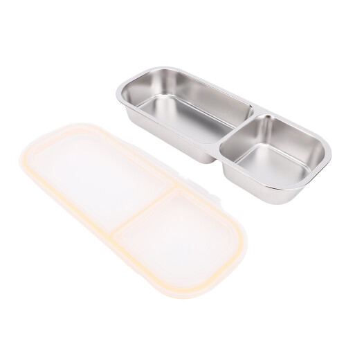 700 ml Edelstahl-Lunchbox 26x11x5 cm Silber 2