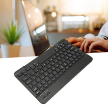 10 Inch Wireless Bluetooth Keyboard, Silent ABS, 110mAh, Black