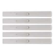 5 Stück ausziehbare Nylon-Lippen-Makeup-Pinsel, graue Hülle, tragbar, einzelner Ender
