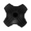 2 Pack Self Standing Quad Base Walking Support Rubber End 19mm 12