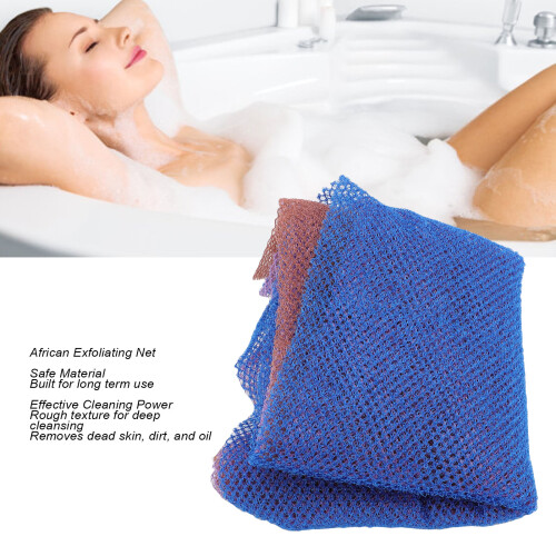 3 Pcs Deep Cleansing African Nylon Bathing Nets Fast Dry & Machine Washable 2