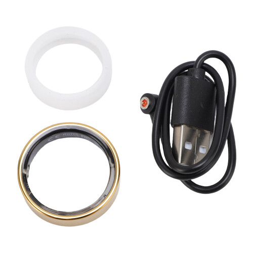Fitness Tracker Smart Ring 50m Waterproof Step Counter Size 8 Gold 2