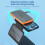 20000mAh Solar Power Bank with Tri Fold Panel LED Light Double USB Orange 11