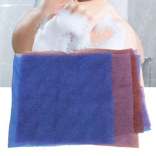 3 Pcs Deep Cleansing African Nylon Bathing Nets Fast Dry & Machine Washable