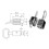 Trailer Gate , Spring  Lock, Weld  5/8inch Spring  Assembly with Plain Tube 2 Pack 8