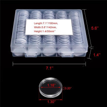 240 Pieces 30mm Coin Capsules Coin Holders for Collectors, with Foam Gasket 5 Sizes (17/20/25/27/30mm) Coin Case