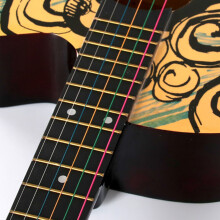Basswood Acoustic Guitar 38in Graffiti