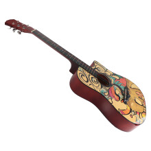 38in Basswood Acoustic Guitar Graffiti