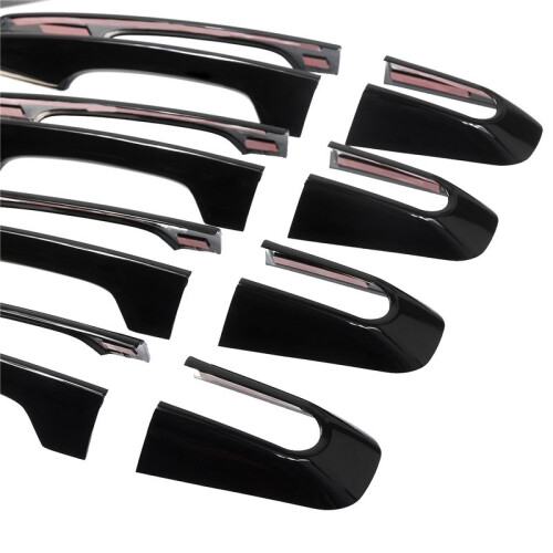 Outer Handle Decorative Frame Car Door Outer Handle Protective Decorative Frame for   Black 1