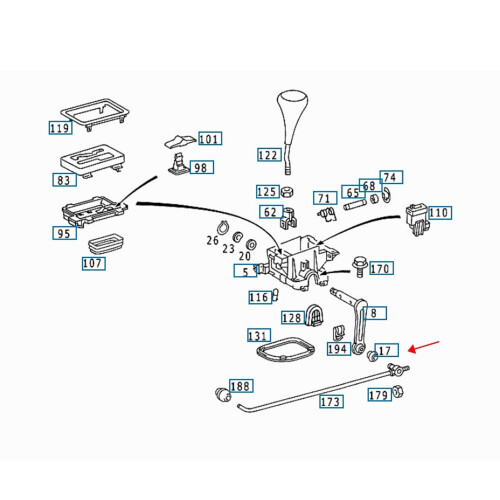 Transmission Shift Linkage Bushing & Clip  for Benz 190D 190E 1