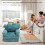 Cute Green Fold Out Sofa Crown Print 2