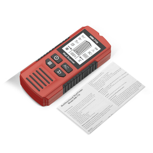Digital Wall Stud Finder with LCD, Handheld, 15x6.7cm, Red 2