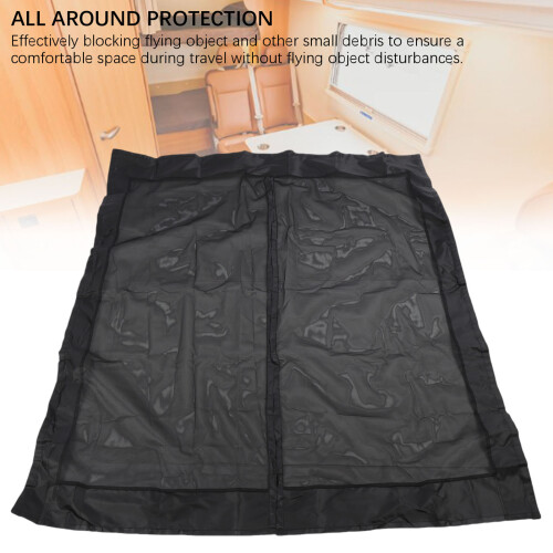 RV Door Screen Curtain for Sprinter/Transit/ProMaster 65inx65in Black 2