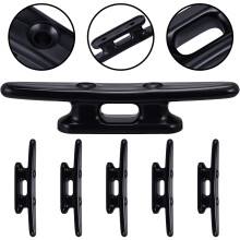 4Pack 4 Inch Black Boat Cleat Kayak Cleats Boat Dock Cleats Boat Kayak Canoe Cleat Black Strong Nylon Cleats