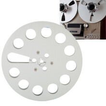 7 Inch Aluminum Empty Tape Reel for 1/4 Inch Tape, 11 Holes, Silver