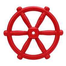 Pirate Ship Wheel Toy Steering for Treehouse Outdoor Playground Red