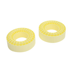 2Pcs 2.2in Silicone Double Layer Hollow Tires Inserts for 1/10 Crawler Cars Yellow
