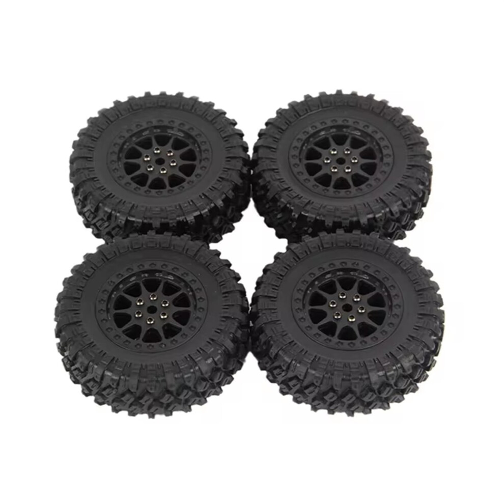 Rc Car Tires 70Mm Grip Durable Rubber Wheels 4Pcs For Mn90 Mn99s Wpl C14 C24 Upgrade Black 9092120054446