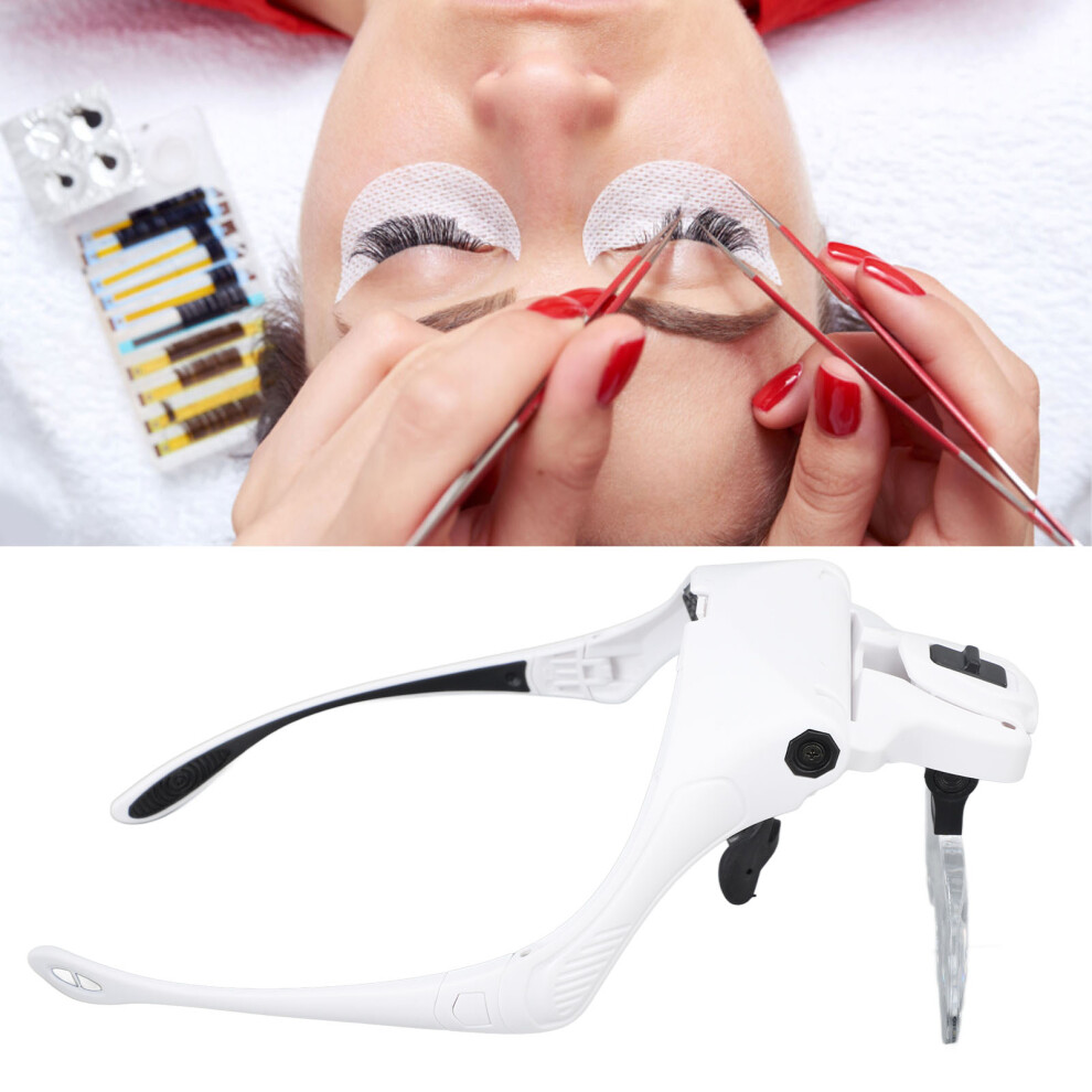 Light Magnifying Glass For Eyelash Extensions 2 Led Headband 5X Magnification