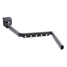 Grey Tri Fold Wall Mounted Drying Rack Retractable