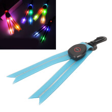PVC reflektierende Quaste wasserdichte LED-leuchtende Schlüsselanhänger für Outdoor-Fahrradfahren Blau